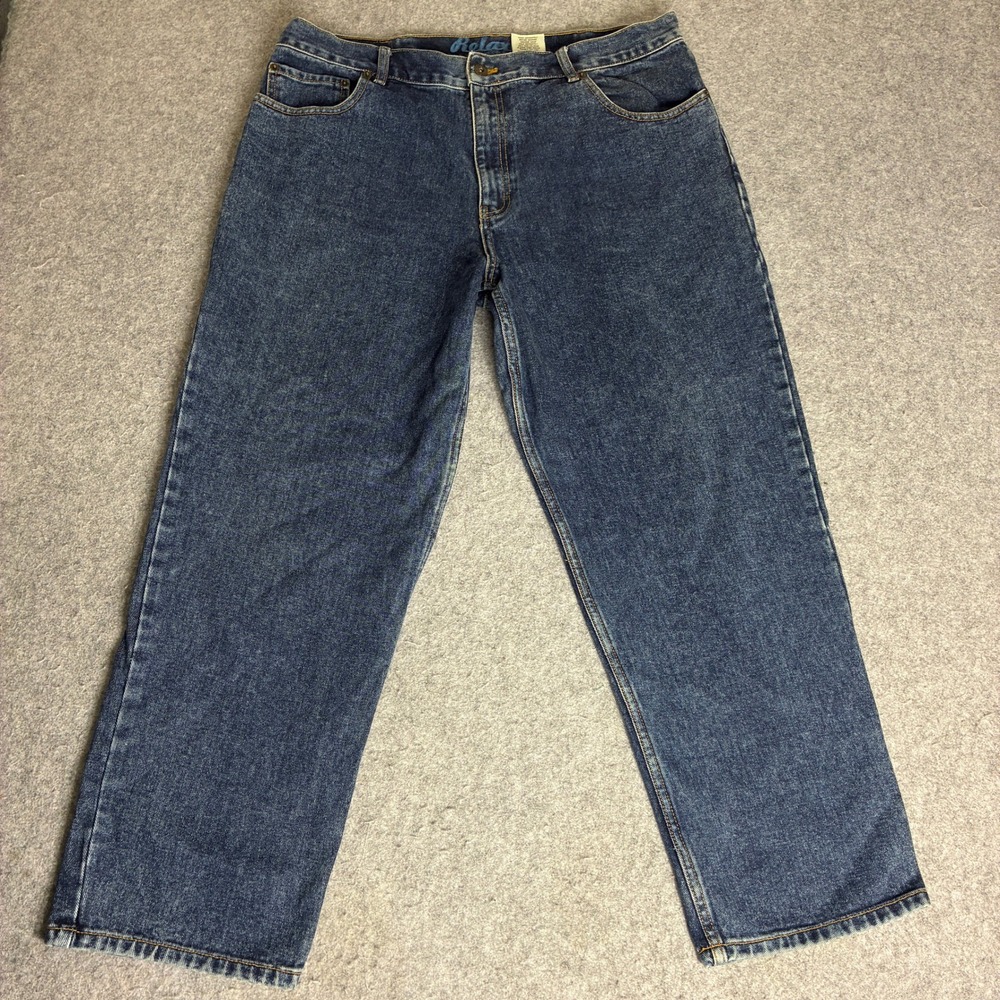 High Sierra Men's 38x28 Relaxed Fit Dark Wash Denim Jeans Blue Cotton Workwear